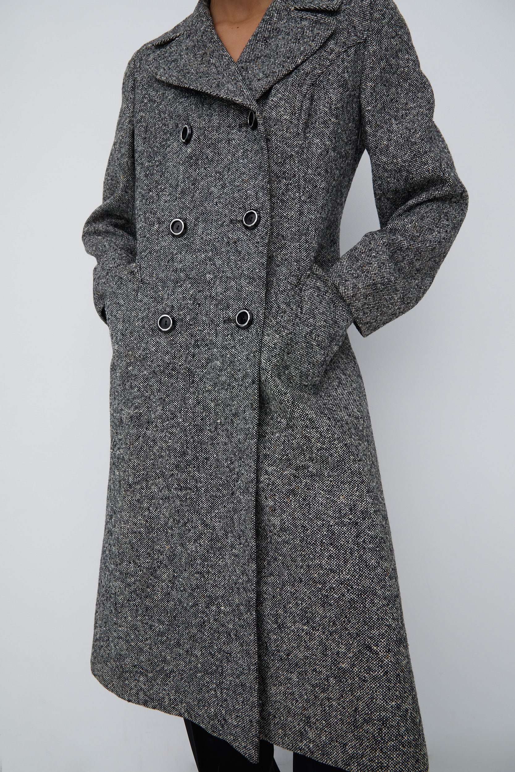 DOUBLE BREASTED WOOL COAT