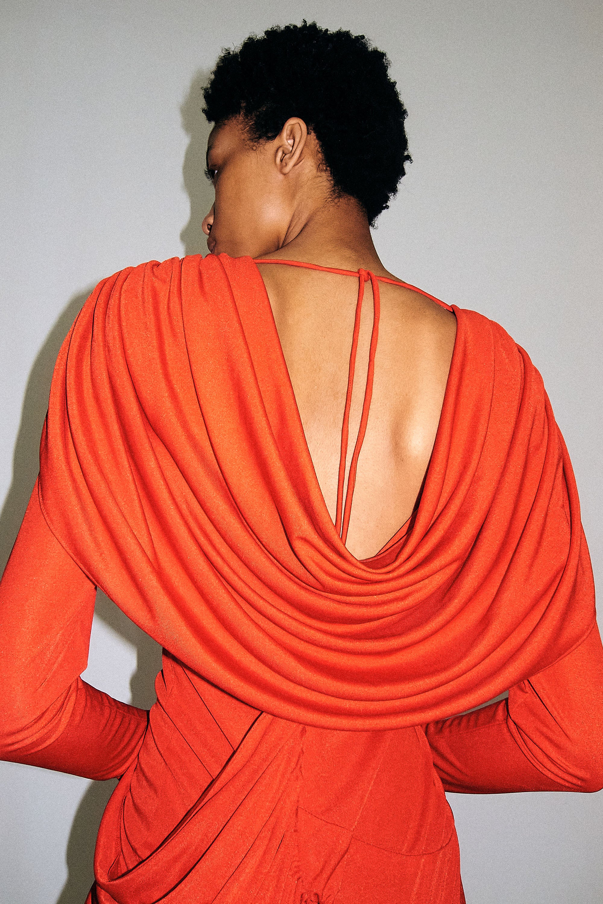 1980s DRAPED DRESS